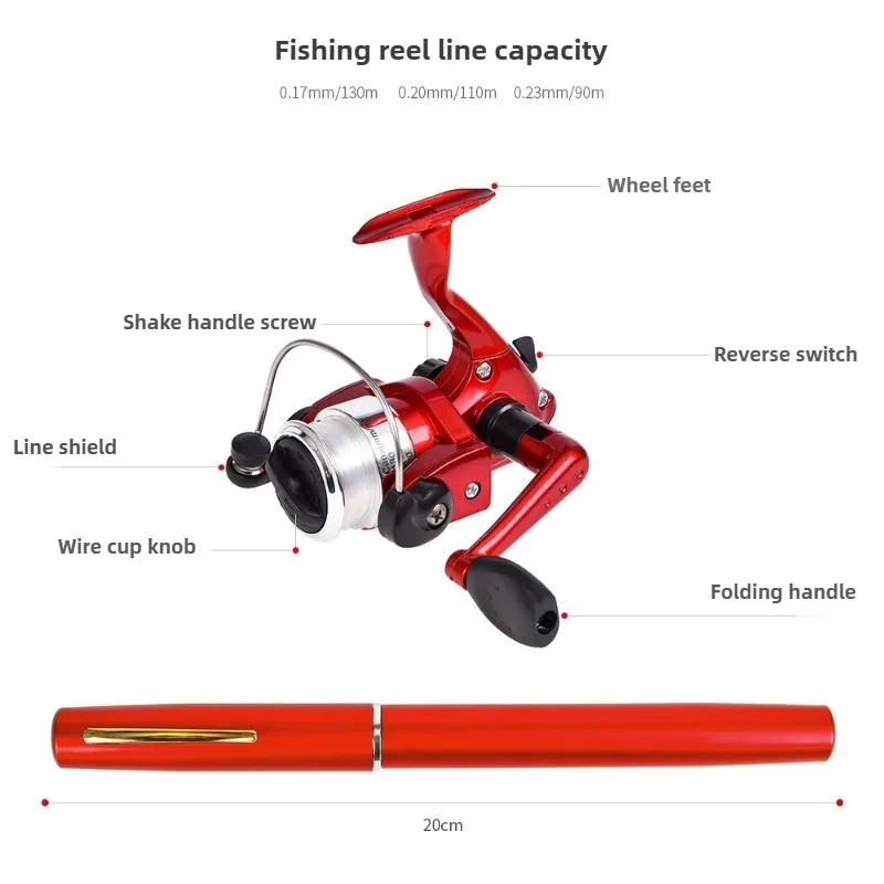 1 Set Telescopic Mini Portable - огляд і ціна Penn Reel Fierce