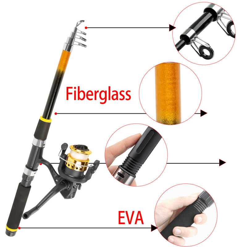 Telescopic Fishing Rod Set Fib - огляд і ціна Freshwater Line